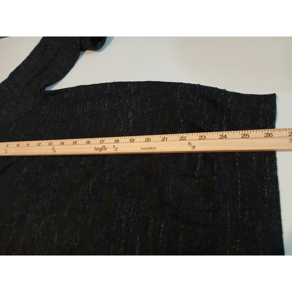 J.Crew Mercantile M Cotton Mens Charcoal Gray Marled Cotton Raglan Sweater New - Picture 5 of 9